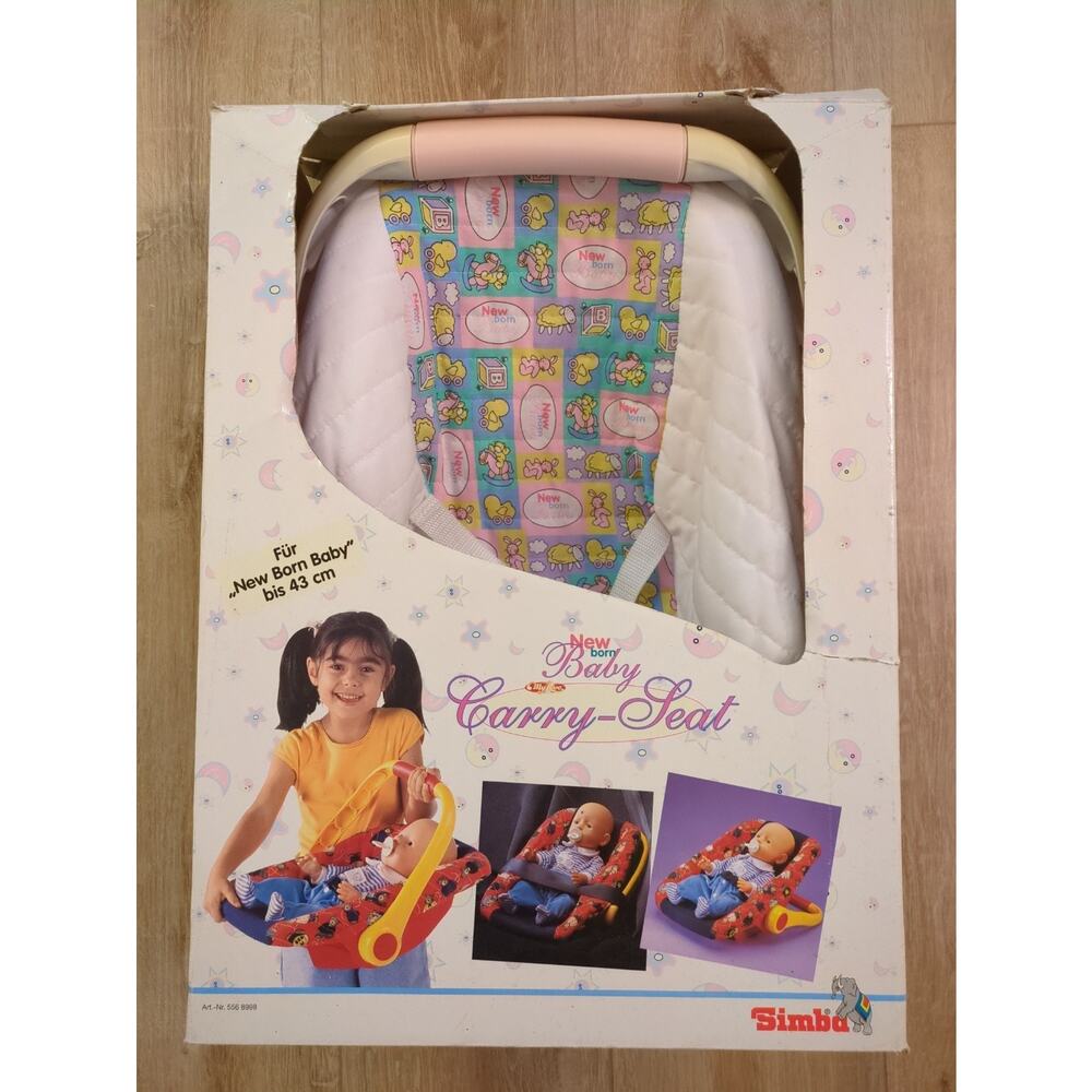 Vintage 90s Simba Brand DOLL Carrier Carry Seat Pastels